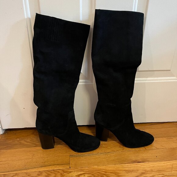 Michael Kors Leigh Black Suede Boot - Picture 1 of 4